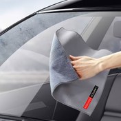 Resim 1 adet Araba Havlusu, Çift Taraflı Su ve Mercan Polar, Yeniden Kullanılabilir ve Yıkanabilir Temizlik Bezi, Toyota, Lexus, Nissan, Chevrolet, Hyundai için Uygun 