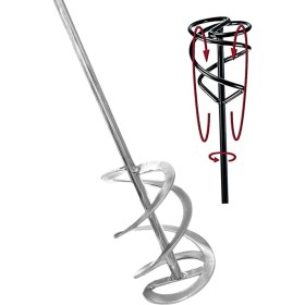 Resim Proxtech Çok Fonksiyonlu Boya Alçı ve Harç Karıştırıcı Uç 120X590 mm M14 Boya Karıştırıcılar 