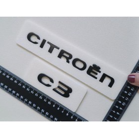 Resim EDEXPORT Citroen ve c3 Piano Black Bagaj Yazısı Seti 2’li 3M 3D ABS 