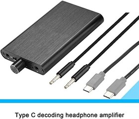 Resim Kulaklık Amplifikatörü, Şarj Edilebilir Kulaklık Amplifikatörü HiFi İki Aşamalı Kazanç Anahtarı Cep Telefonu İçin Bilgisayar İçin Bas Geliştirme 