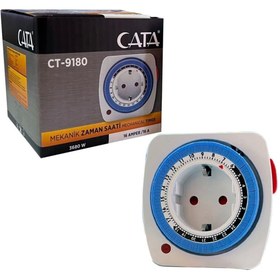 Resim YÜCEL YAPI MARKET CT-9180 Mekanik Zaman Saati - Beyaz Renk - Fiş 