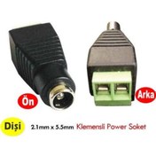 Resim Electroon Klemensli Dişi Power Jak 10Adet - 