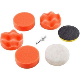 Resim Magideal Suntek 7'li Paket Araba Parlatıcı Parlatma Pedi Seti 3-inç 