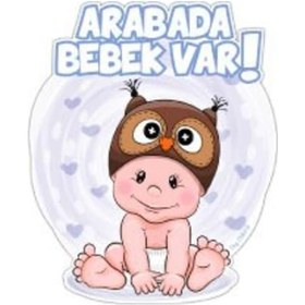 Resim Bob22 Kus Sapkali Arabada Bebek Var Sticker 