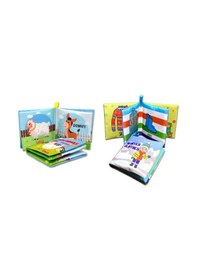 Resim 2 Kitap Tox Ingilizce Çiftlik Hayvanları ve Kışlık Giysiler Kumaş 