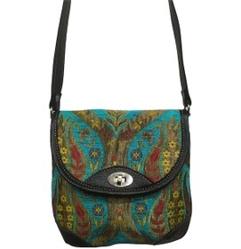 Resim Özel Tasarım Kilim Desenli Postacı Çantası Çok Renkli 