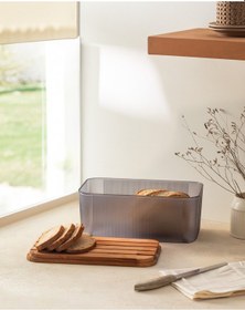 Resim Madame Coco Eolya Ahşap Kapaklı Ekmek Kutusu 1kekmk0007 Gri 