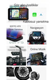 Resim CHIGEE AIO-5Play Motosiklet CarPlay Android Auto GPS Navigasyon Sistemi, 