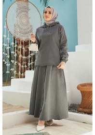 Resim Neways 6544 - Etek ve Tunik İkili Takım Gri 