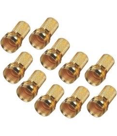 Resim CRESCENT Uydu Anten Gold F Konnektör Rg6 Rg7 Uyumlu 4 Adet 