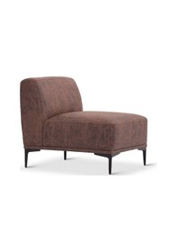 Resim New York Tekli Berjer Koltuk, Harmony, Comfort Plus ,ofis Salon Ve Oturma Odası İçin Kahverengi 