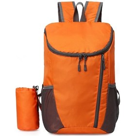 Resim 20l Hafif Katlanabilir Sırt Çantası Suya Dayanıklı Çanta Bisiklet, Kamp, Dağcılık, Yürüyüş, Seyahat Ve Okul İçin Portakal 
