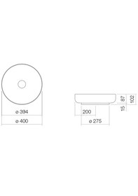 Resim Alape Yuvarlak Çanak Lavabo - Koyu Demir - 40 Cm - 3509000190 Koyu Demir 