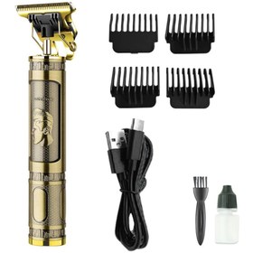 Resim İklimStore Ps-033 Çelik Kasa Profesyonel T-bıçak Saç Sakal Ense Ve Çizim Tıraş Makinesi - Mi3492-6457 