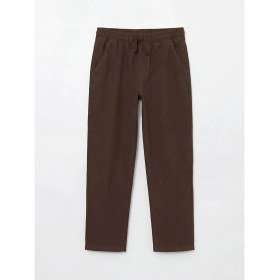 Resim LC Waikiki Lcw Kids Kahverengi Standart Fit Erkek Çocuk Poplin Pantolon 