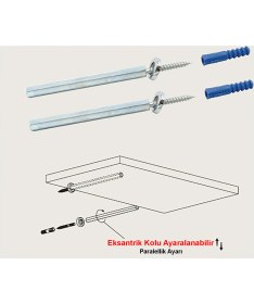 Resim Bluecape Gizli Raf Tutucu, Uçan Raf Pimi 10 cm 1 Takım 