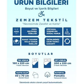 Resim Çok Renkli Lastikli Tek Kişilik Nevresim Seti Pamuklu 