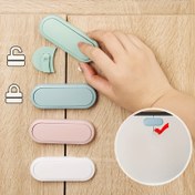 Resim 3 adet Anti-Pinch Güvenlik Kilidi - Klima, Çekmece Koruması, Dayanıklı Plastik, Beyaz, Mavi, Pembe, Klima Kilidi, Koruyucu Kilidi, Şık Tasarım, Sağlam Yapı 