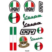 Resim PROMOT Motorsiklet Aksesuar Ekipman Sticker Kask Grenaj Laptop Sticker Seti 0078 
