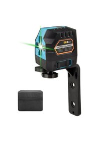 Resim Honmex Mini Yeşil Işık 2 Çizgi Lazer Seviye Aleti - Otomatik Dengeleme, Tahta/duvar Montajı, Akıllı Hata Uyarısı, Aa Pil Pil Yok - Mavi 