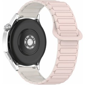 Resim 22mm Manyetik Silikon Saat Kayışı Huawei Watch Gt 5 Pro 46mm/gt 5 46mm/watch 4/samsung Galaxy Uyumlu Watch3 45mm 