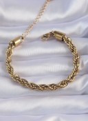 Resim Genel Markalar 316L Çelik Gold Renk Kalın Burgu Zincir Bileklik 