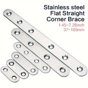 Resim 2/4/10 adet Düz Düzleştirme Braketleri, 3.81-18.54 Cm Paslanmaz Çelik Tamir Plakaları, Tamir Sabitleme Braketleri, Ağır Hizmet Düz Tamir Birleştirme Plakaları 