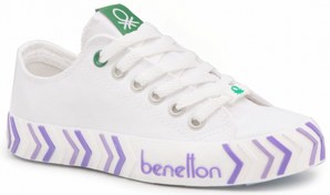 Resim United Colors of Benetton Bnt 22Y 30624 Beyaz Bayan Ayakkabı Bayan Spor 