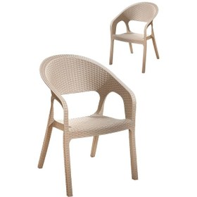 Resim 2 Adet Garden Cappucino Sandalye Bej 