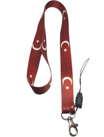 Resim StormiStoretr Şanlı Türk Bayrağı Boyun Ipi Ve Telefon Askısı 