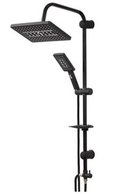 Resim Bariton Duş Sistemi Siyah Lüks Yağmur Duş Sistemi 