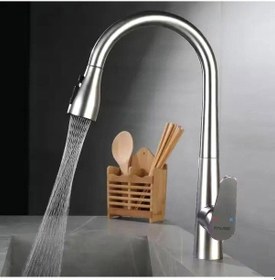 Resim Fause Spiralli Eviye Bataryası Pull Down 3 Fonksiyonlu Kte125 Krom 