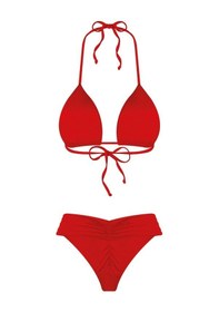 Resim Bonesta Rory Drapeli Üçgen Kırmızı Bikini Takımı Kırmızı 