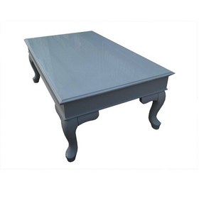 Resim Orta Sehpa Lükens Aslan Kayın Torna Ayak Parlak Gri Renk Boya Mdf 