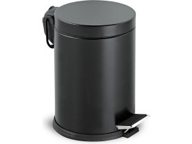 Resim Fixer365 Siyah Renkli Paslanmaz Pedallı 12 Lt Çöp Kovası - Klozet Fırçası 2'li Banyo Seti 