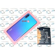 Resim Huawei Uyumlu P30 Lite Arka Kapak (LENSLİ CAM)+Pil Batarya (24MP) MAVİ 