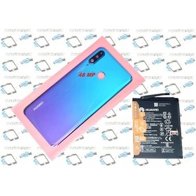 Resim Huawei Uyumlu P30 Lite Arka Kapak (LENSLİ CAM)+Pil Batarya (24MP) MAVİ 