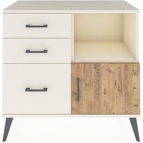 Resim Hyperion Şifonyer Tek Raflı 3 Çekmeceli Tek Kapaklı 88x44x80 Aytaşı-çam/aytaşı Çam/aytaşı 