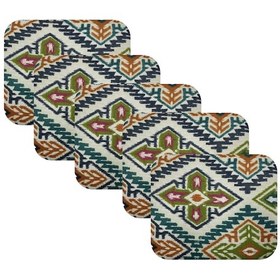 Resim Knsz oturma minderi 5 li mazlum kilim desen tel sandalyesi oturma yeri için 