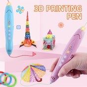 Resim Alçak Sıcaklıkta 3D Yazıcı Kalem (5.99 Metre 3 Renk, USB Şarjlı Doodle El Sanatları Hediyesi, Yeni Başlayanlar ve Gençler İçin Makas & Aksesuarlarla Rastgele Renklerde), Noel için En İyi Seçim 