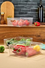 Resim Buzdolabı ve Dolap İçi Düzenleyici Şeffaf Organizer Set - 3 Adet, CN.PPY.811 