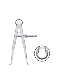 Resim Venoa Hassas İç Çap Ölçü Pergeli 250 Mm 