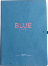 Resim New Notes Blue Is New Pink Ciltli Sert Kapak 120 Yaprak 17x24 Çizgili Defter Karışık 