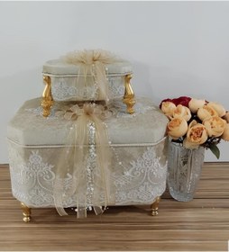 Resim Sonem Çeyiz Çeyiz Sandığı Söz Nişan Bohça Gelin Damat Sandık 2li 0327 