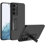 Resim Samsung Galaxy S22 Plus Standlı Sert Plastik Mat Kılıf - AL3566 