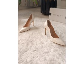 Resim Ruxene Ayrıs Ince Topuk Asimetrik Kesim Stiletto 10,5cm Gelin Ayakkabısı 