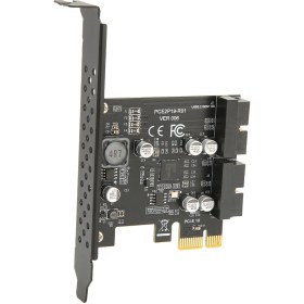 Resim Vkemall Pcıe 1x'den Usb 3.2 Gen1'e Çevirici Kart - 2 Adet 19pın Port, 5gbps Hız, Renesas Upd720201, Tüm Sistemler İçin 