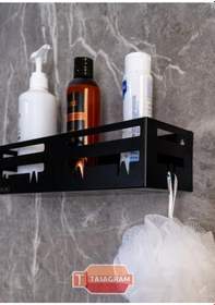 Resim Tasagram Metal Sabunluk Duş İçi Şampuanlık Banyo Rafı Siyah 