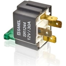 Resim Sanel Mini Röle 12 Volt 20/25 Amper 4 Uçlu Sigortalı Braketli SR2 