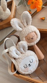 Resim Amigurumi Yumoş Tavşanım Bebek Seti - 3 Parça Deluxe Bebek Seti 